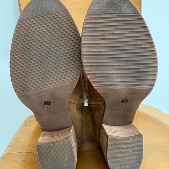 Blondo Nikki Caramel Tall Suede Waterproof Boot with 2.5" Heel, Size 7.5 - Picture 8 of 9